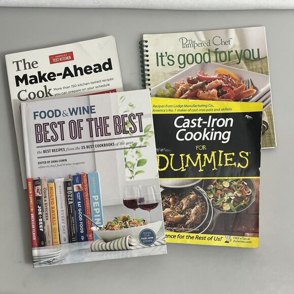 4 Cookbooks Make-Ahead It's good for you Cast Iron Cooking Best of the Best - Picture 1 of 12